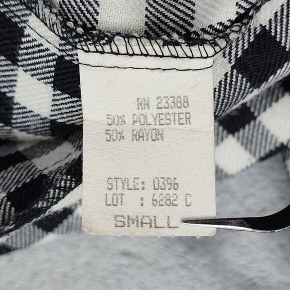 Vintage 80s Kips Bay Blazer Womens Size S Black White Gingham Plaid Lightweight - Picture 5 of 9